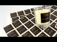 برچسب بطری عطر طلا نیکل شمع های برجسته برچسب های هشدار دهنده