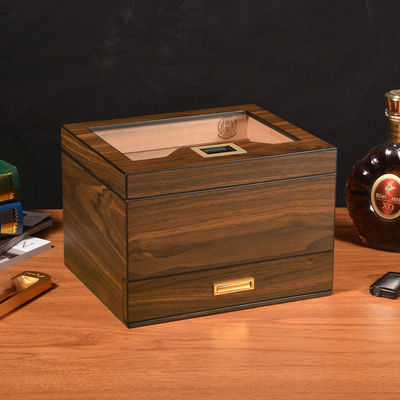 چاپ برچسب سیگار Humidor درجه حرارت تنظیم پذیر پنجره شفاف چاپ ضد آب برچسب