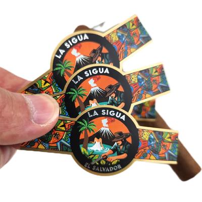 خرید Custom Embossed Gold Foil Cigar Label and Band with ISO9001:2008 Certification for Personalized Use online manufacture