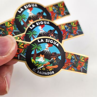 قیمت خوب Custom Art Paper Gold Cigar Bands Label Sticker Sheet Printing آنلاین