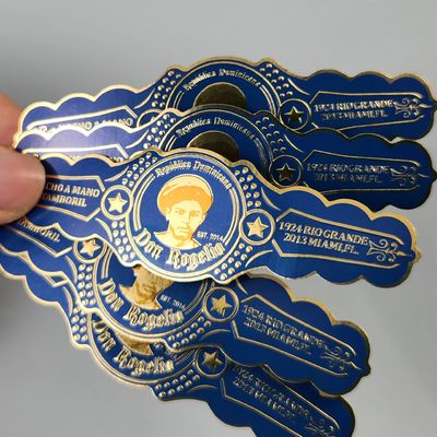 قیمت خوب برچسب سیگار OEM با کیفیت بالا با لوگو خصوصی برچسب چسبنده UV چاپ 3D چاپ طلایی با فولیک وینیل چاپ شده برچسب سیگار برای مهمانی و عروسی و کریسمس آنلاین