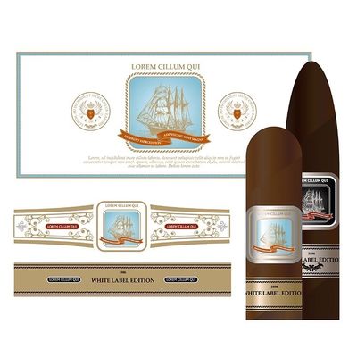 قیمت خوب Holographic Gold Foil Cigar Label and Band with ISO9001:2008 Certification for Premium Cigar Packaging آنلاین