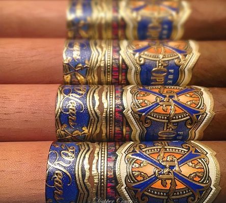 قیمت خوب Private Label Custom Shape Eco-friendly Cigar Band and Cigar Label with Gold Foil Printing آنلاین